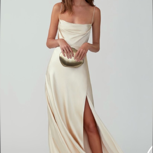 Fame and Partners Dresses & Skirts - NWT Fame and Partners Strappy Draped Gown
